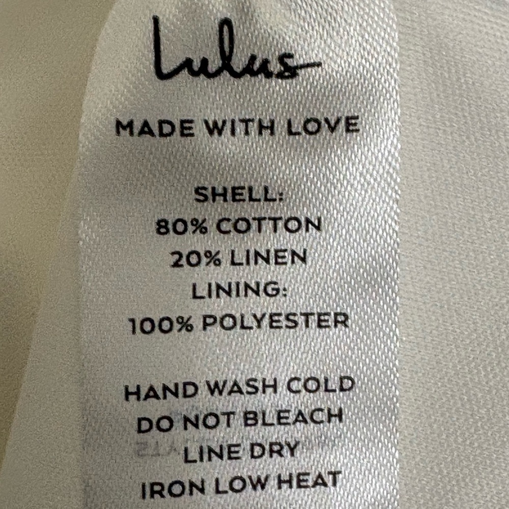 NWT Lulu's Darling Perfection White Tiered Tie-Back Mini Skater Dress | Size M - Picture 11 of 12